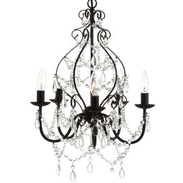 Maura 17" Crystal/Metal LED Chandelier - JONATHAN Y